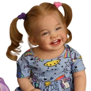 Imagem de Bebê Reborn Menina Realista Artesanal Toda Em Vinil De Silicone Macio