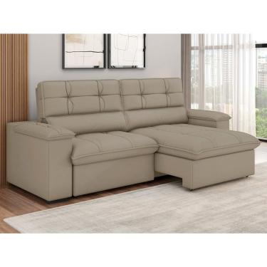 Imagem de Sofá Retrátil E Reclinável 3 Lugares 2,4m Londres Besthouse Castor