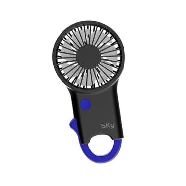 Imagem de BLWOTMOR Ventilador Portátil com Suporte de Aderência, Acessório de Verão para Todas As Idades, Ventilador Pessoal Compacto 2 em 1, Azul, Tamanho real