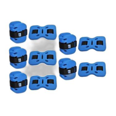 Imagem de Kit 5 Pares Caneleira Hidroginástica Eva 2Kg A 3Kg Pronado.