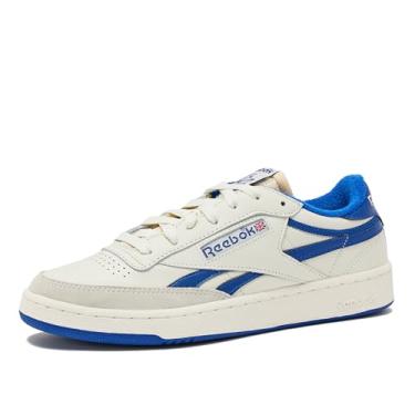Imagem de Reebok Tênis masculino Club C Revenge vintage, casual, tamanho 36 a 48, Giz/azul royal/vermelho excelente, 47