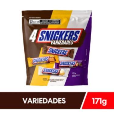 Imagem de Chocolate Sortido Snickers Variedades Sachê 171g 4 Unidades