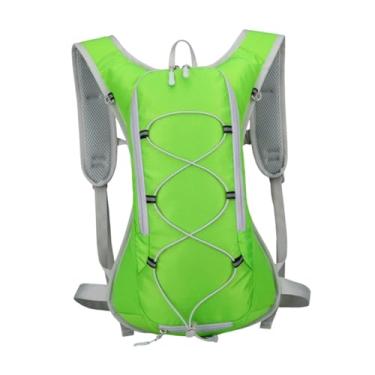 Imagem de Deevoka Mochila de hidratação Mochila com vários bolsos de hidratação portátil Bolsa esportiva para atividades ao ar livre para mochilão Viagens Ciclismo, Verde