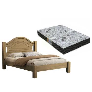 Imagem de Cama casal isis 100% mdf para colchão -super reforçada -basoto c/ colc