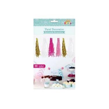 Imagem de Varal Decorativo Pompom Com 4 Metros Rosa - Festas e Fantasias