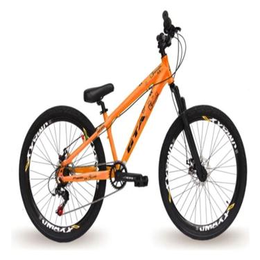 Imagem de Bicicleta Aro 26 Freeride Gta Rebel Laranja 1x7v Câmbio Shimano