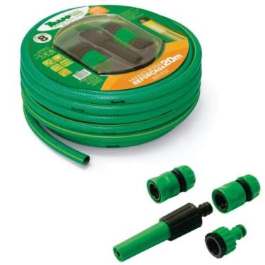 Imagem de Conjunto  Mangueira Reforçada 20m Esguicho Engates MR20 Trapp