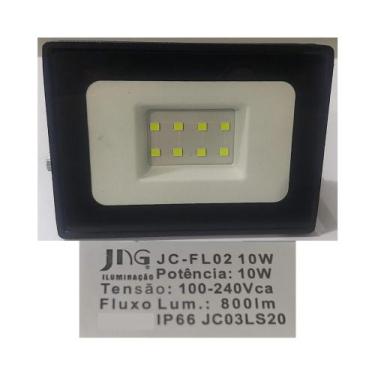 Imagem de Refletor led smd 10w slim bivolt branco frio - JNG