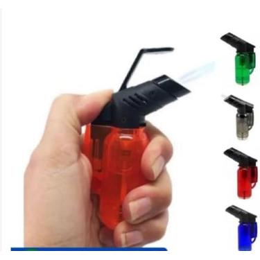 Imagem de Isqueiro Mini Maçarico Acendedor à Gás Recarregável Chama Regulável - 
