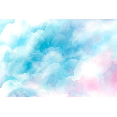 Imagem de Quadro Decorativo com Estampa Hand Painted Watercolor Pastelsky 40 x 40 Papel 1 unidade