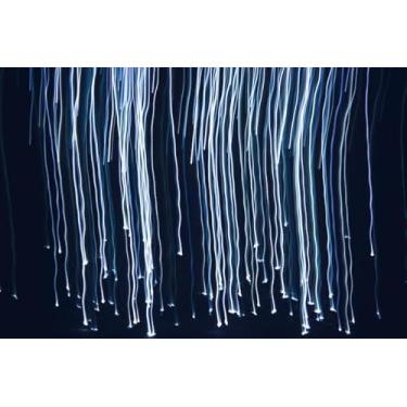 Imagem de Quadro Decorativo com Estampa Blurry Blue Led Light Lines Photo 40 x 40 Vinil 1 unidade