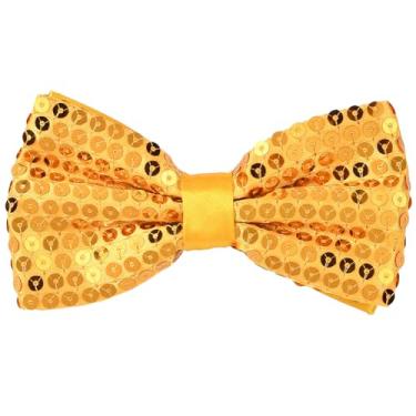 Imagem de SOFPLATE 2 peças de gravata borboleta de lantejoulas douradas ajustável pré-brilho poliéster imitação cetim seda gravata borboleta suave suave festa favor terno decorativo laço para festa de casamento