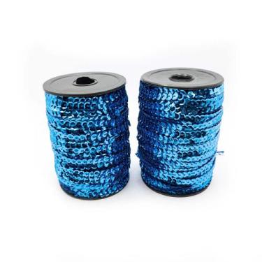 Imagem de Fio Trançado Lantejoula 6mm 50 Metros Carnaval Escolha a Cor - Macall,