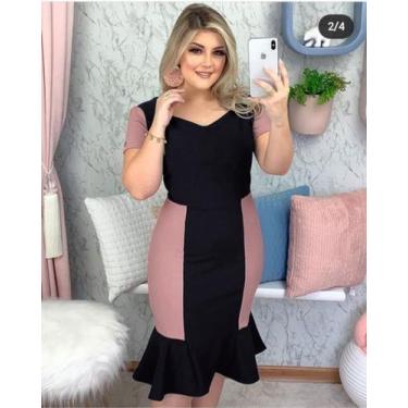 Imagem de Vestido Midi Plus Size Léia Moda Evangélica Feminina - MISS FLOWER, Pr