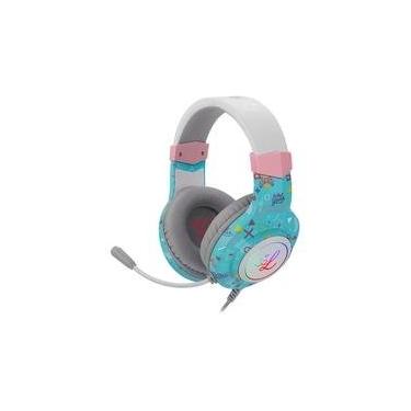 Imagem de Headset Gamer Redragon Luluca Hylas, RGB, Drivers 50mm, P3, USB, Cinza e Azul - L260RGB