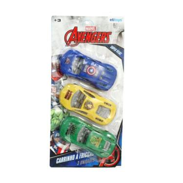 Imagem de Carrinho a Fricção Avengers 3 Peças Etitoys, Unica