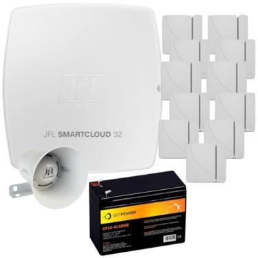 Imagem de Kit Central Alarme Smartcloud 32 Zonas + Sirene + Sensor de Abertura + Bateria