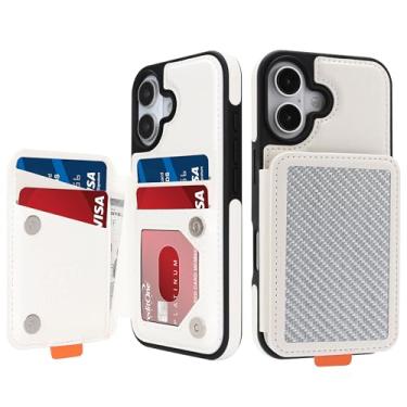 Imagem de GUERNICA Capa carteira para iPhone 16 Plus (6,7 polegadas) com suporte para cartão, bloqueio de RFID para mulheres e homens, capa de telefone à prova de choque com suporte para Apple 16 Plus, A