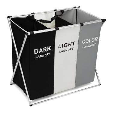 Imagem de Cesto Organizador de Lavanderia Clean Triplo Yikasa