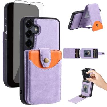 Imagem de Asuwish Capa de celular para Samsung Galaxy S24 Plus/S25 Plus S24+ S25+ 5G capa carteira celular compatível com protetor de tela Magsafe Slim Stand ID S24Plus 24S + S 24 24+ S25Plus 25S 25+ SM-S936U