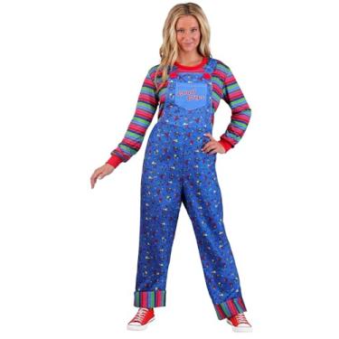 Imagem de Party City Chucky Costume for Women - Child’s Play Scary Halloween Costume with Jumpsuit & Mask - Costumes for Halloween, Birthday Parties & Themed Events