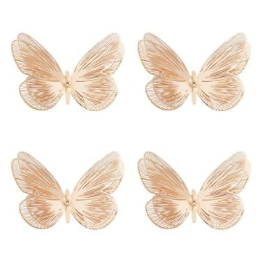 Imagem de Spritewelry Amuletos de borboleta para fabricação de joias em filigrana dourada, enfeites de metal gravados, artesanato, pingentes, orifício central para decoração faça você mesmo, apanhadores