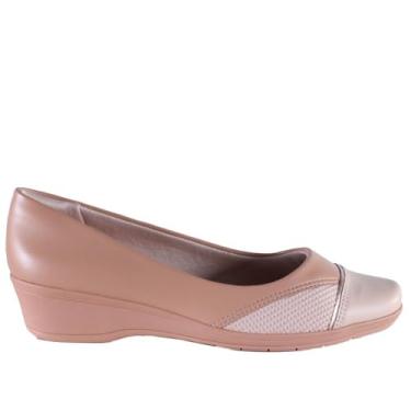Imagem de Sapato Feminino Comfortflex Casual Anabela Bege - 35