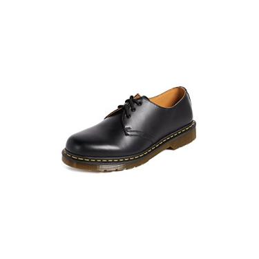 Imagem de Dr. Martens, 1461 sapato Oxford de couro com 3 olhos para homens e mulheres, preto liso, 44 feminino/43 masculino, Preto, 12