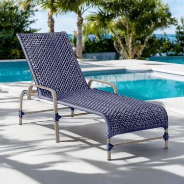 Imagem de Espreguiçadeira Corda Náutica em Alumínio para Piscina Edícula Catar