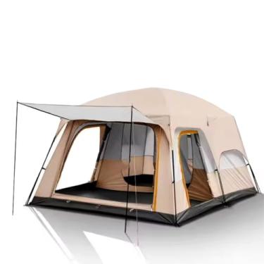 Imagem de Barraca Camping Grande Impermeável 9-12 Pessoas Acampamento Bege