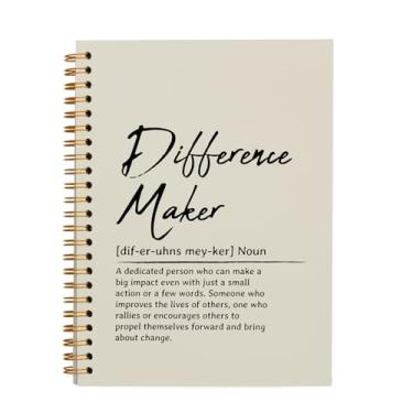 Imagem de OXW Cadernos bege para trabalho, caderno de reuniões para fazer diferenças para escrita, presentes de agradecimento de funcionários, presentes de agradecimento para mulheres, homens, líderes mentores
