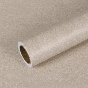 Imagem de VEELIKE Papel de parede de concreto bege terroso descasque e cole papel de contato de concreto à prova d'água para paredes de bancadas 40 x 395 cm, papel de parede de arenito removível autoadesivo