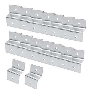 Imagem de KUMGROT Suportes Z de painel solar de 6 cm, suportes de painel solar de liga de alumínio para painéis solares de teto RV barco fora da rede, 8 peças, prata