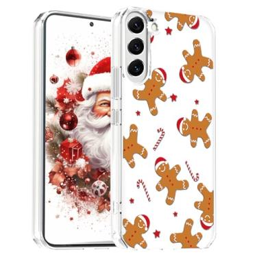 Imagem de Capa de telefone transparente para Samsung Galaxy S23 com design de Natal, homem de gengibre, pintura fofa para crianças, meninas, amortecedor transparente, TPU macio, à prova de choque, capa protetora para Samsung Galaxy S23