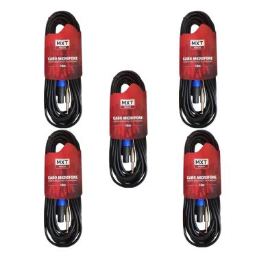 Imagem de KIT 5 Cabo Speakon Macho P10 Macho  MXT 10 Metros