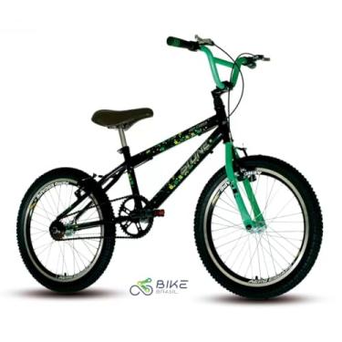 Imagem de Bicicleta Infantil Aro 20 Hot Cross Stone - PTO/VRD NEON
