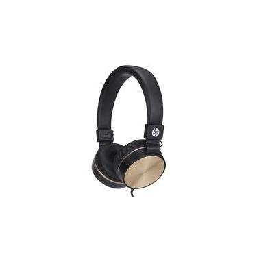 Imagem de Headset Dobrável HP DHH-1206, P2, Driver 50mm, Preto e Dourado - 8YJ97AA
