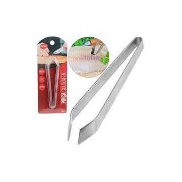 Imagem de Pinça Culinária Aço Inox Profissional Para Espinhas de Peixes12cm - Cl