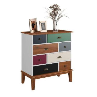 Imagem de Cômoda 8 Gavetas Branco Color - Apaixone & Decore