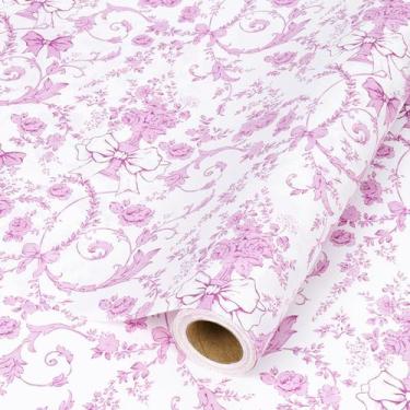 Imagem de Rolo de papel de embrulho LaRibbons Pink Bow Floral 17x10cm