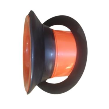 Imagem de KiBcsLic Amplificador de bumbo, intensificador de bumbo, redução de ruído, peças de reposição para percussão, alto-falante para baixo, bateria, amplificador de, Laranja