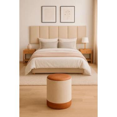 Imagem de Cabeceira King 10 Módulos Estofados Placa Cama Box Adesiva 200cm - PC 