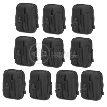 Imagem de Kit 10 Bolsas Pretas Conjunto De Sobrevivência E Atividades Camping preto