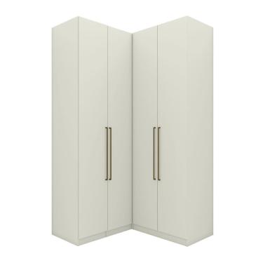 Imagem de Guarda Roupa Modulado Canto 4 Portas 3 Gavetas Seletto Areia