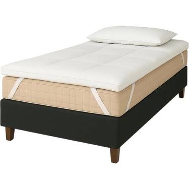 Imagem de Pillow Top Solteiro King Home&Cia Dupla Face 200 Fios 6cm 700g/m² 100x