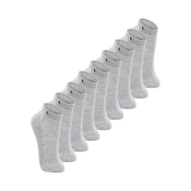 Imagem de Kit 9 Pares de Meias Infantil Cano Curto Lupo 2725-005, Cinza, 24-29