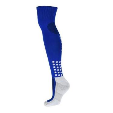 Imagem de Meião Juvenil Matis Treino Futebol - Penalty, 33-38, Azul, Branco