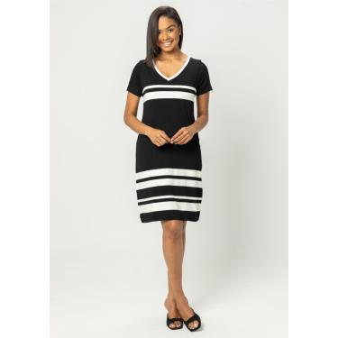 Imagem de Vestido Pau a Pique Listrado Preto