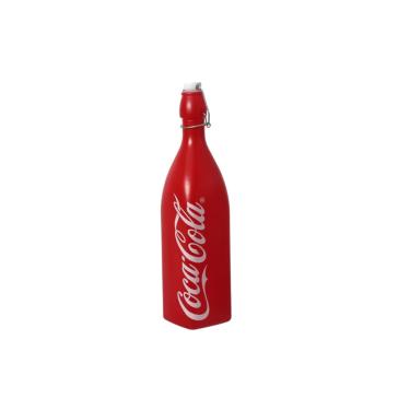 Imagem de Garrafa Quadrada Hermética de Vidro Coca-Cola Vermelha 1 L