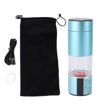 Imagem de Gerador de garrafa de água de hidrogênio 230 ml, 6000 ppb, gerador portátil de água rica em hidrogênio com tecnologia nano de eletrólise de carregamento magnético para casa, viagem, escritório (azul